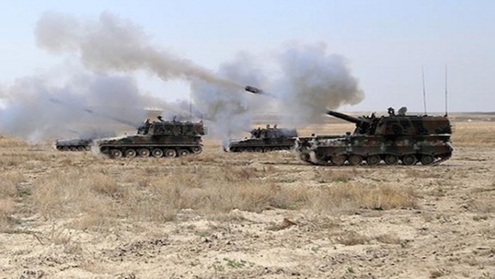  Turkish army shells Syrian army locations in Turkman Mountain