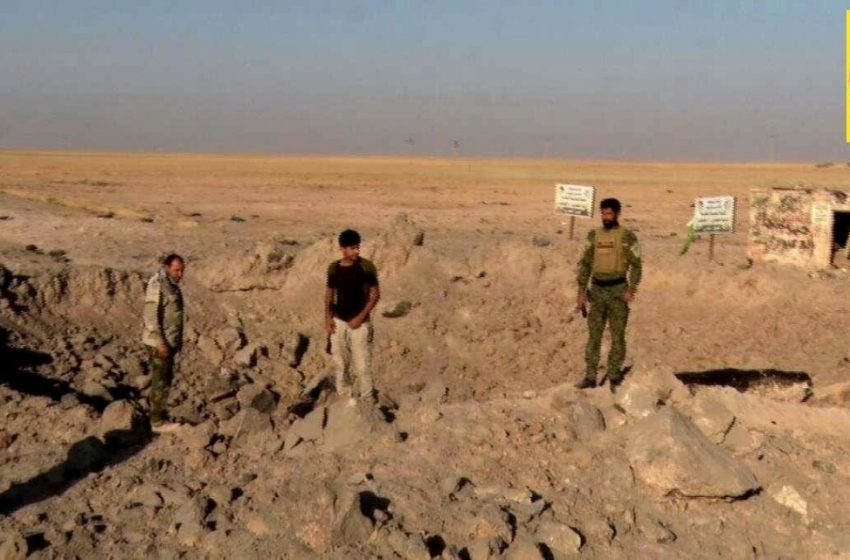  Unidentified jet shells paramilitary troops in west of Mosul