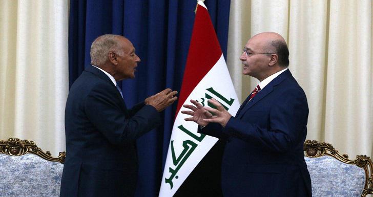  Iraqi president meets Arab League chief on latest regional developments