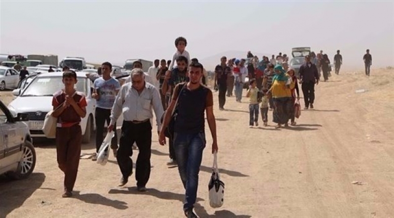 Hundreds of displaced persons from Mosul and Deir ez-Zour arrive in Haska