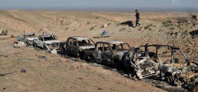  15 ISIS vehicles destroyed in aerial strike east of Ramadi