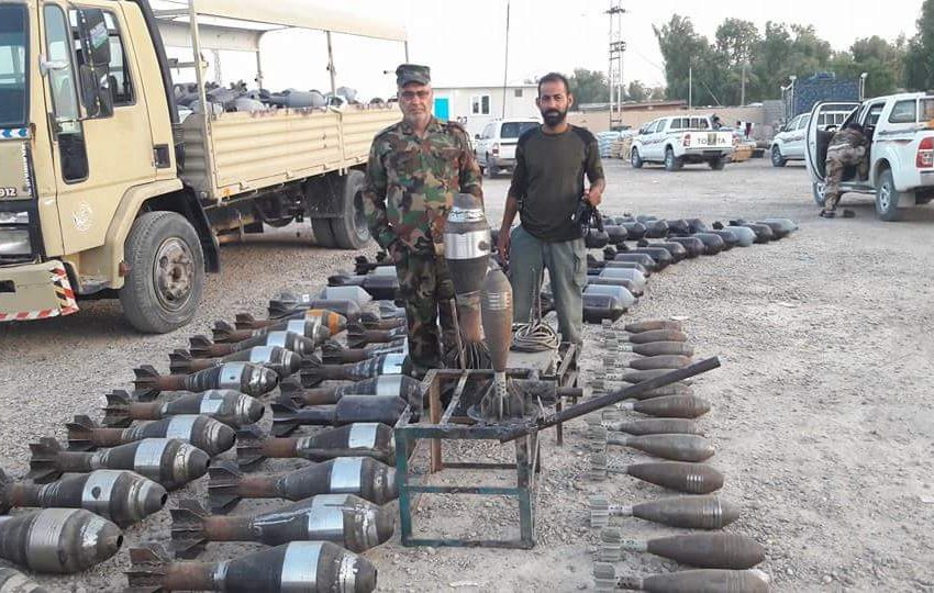  Huge amounts of Islamic State’s weapons seized, southwest of Mosul