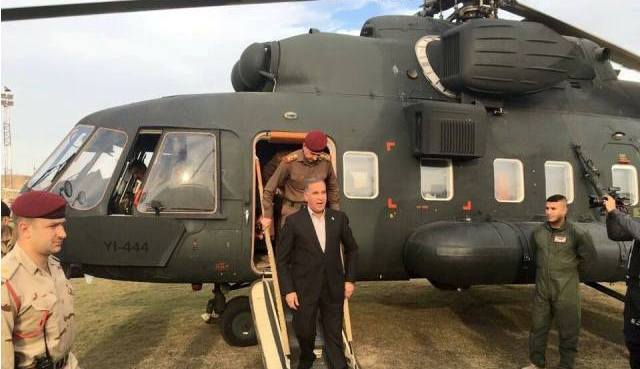  Defense Minister arrives in Ein al-Assad Airbase west of Anbar