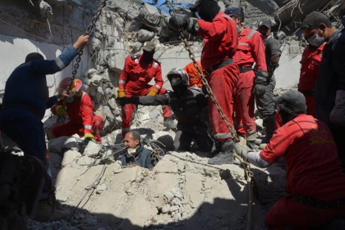  Eight civilians bodies, including five children, recovered from under rubble in Mosul