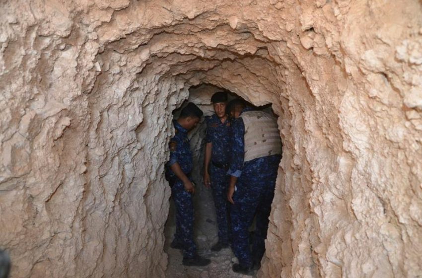 Iraqi security arrest Islamic State member at underground tunnel
