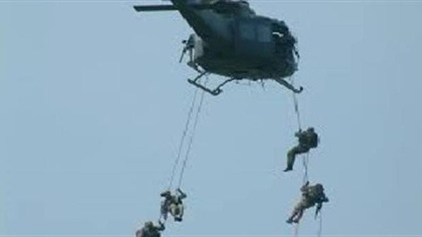  US special force carries out air landing operation in Sharqat