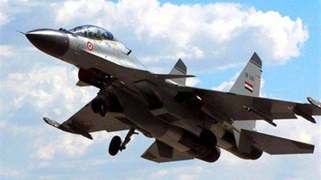  U.S.-led coalition and Iraqi warplanes bomb ISIS conveys near Bruwana, Haditha