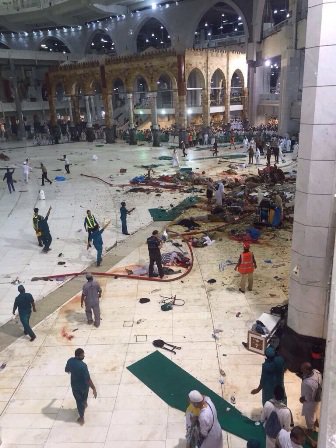  PHOTOS: 290 killed, injured by falling crane at Grand Mosque in Mecca