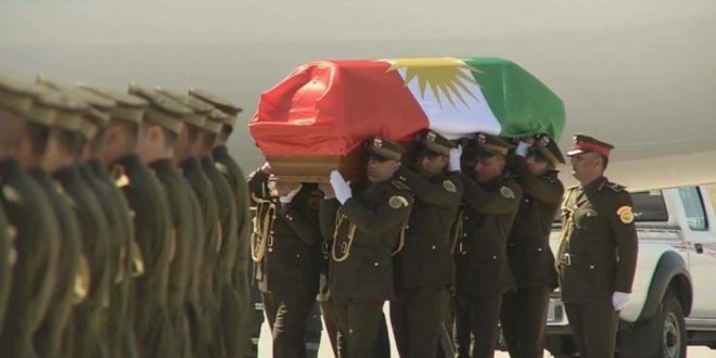  MPs leave former president Talabani’s funeral protesting Kurdish flag