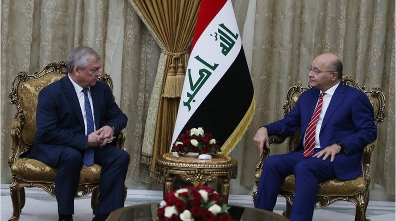  Iraqi president presses for political solution of Syrian crisis