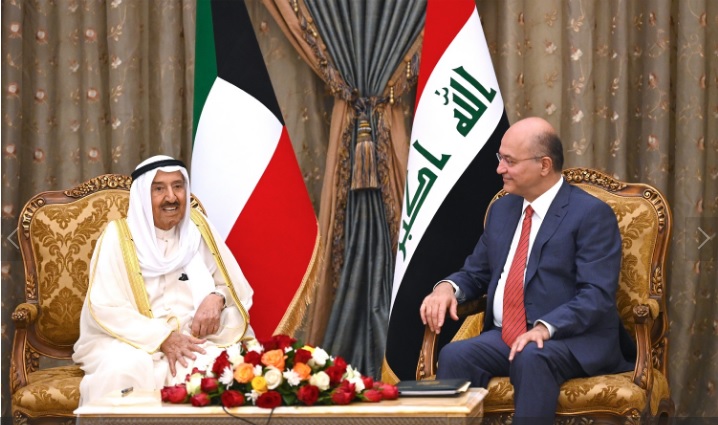  Iraqi president meets Kuwaiti emir in Baghdad