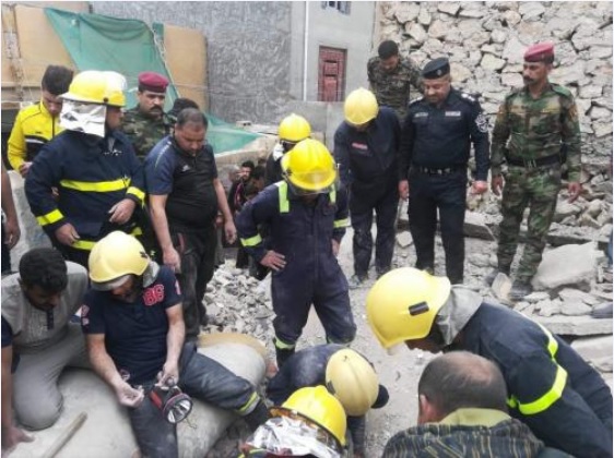  In photos: Building collapse in Anbar leaves 2 dead, 6 injured