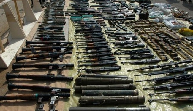  Security forces find cache of weapons, rockets, C4 in Jurf al-Nasr
