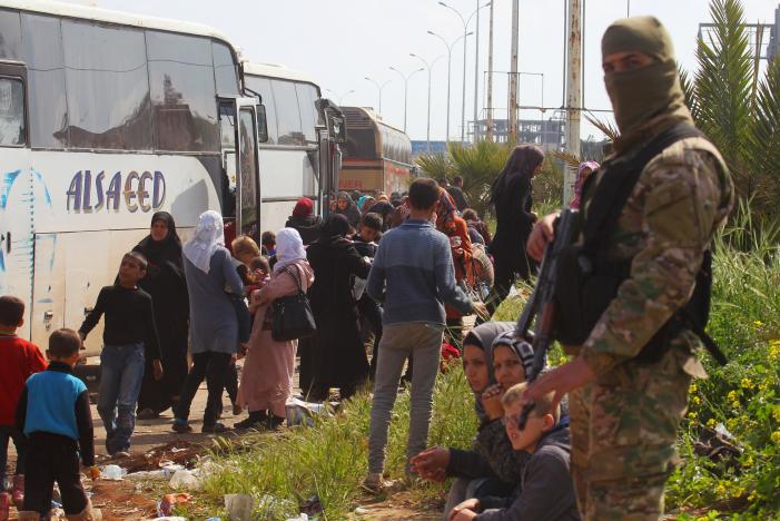  Blast hits Syrian bus convoy near Aleppo: state media, monitors