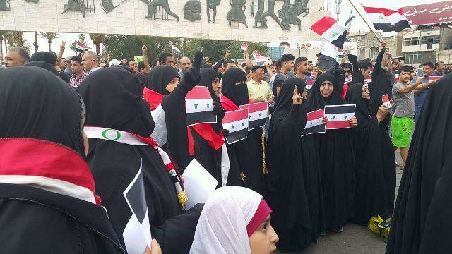  Hundreds protest in Iraq against U.S. airstrikes on Syria