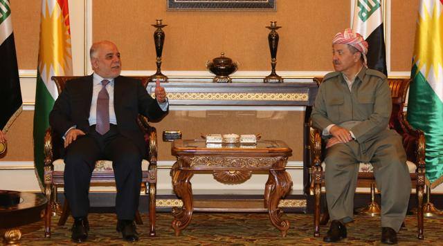  Barzani assures to Abadi putting all region’s capacities at federal government disposal