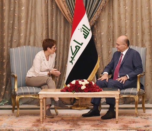  Iraqi president meets German defense minister on counter-terrorism efforts