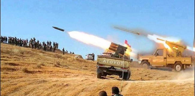  URGENT: Peshmerga bombs ISIS strongholds in Mosul