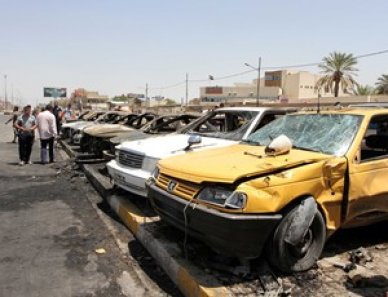  Katyusha rocket falls on car showroom south of Baghdad