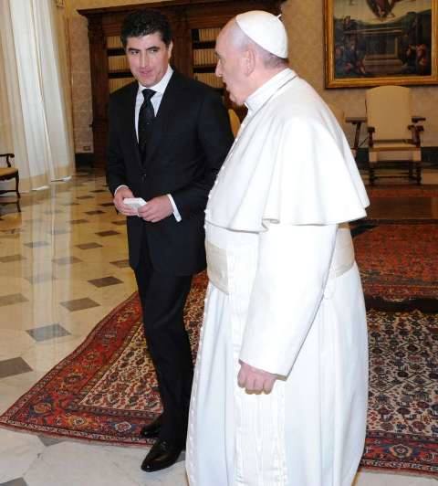  Barzani asks Pope to urge international community to provide assistance to Kurdistan’s displaced