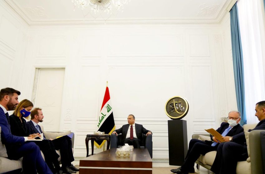  Al-Kadhimi meets with the Ambassador of the European Union to Iraq