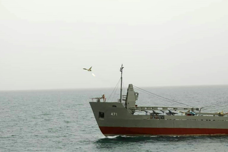  Iran unveils naval drone division as Biden tours Mideast