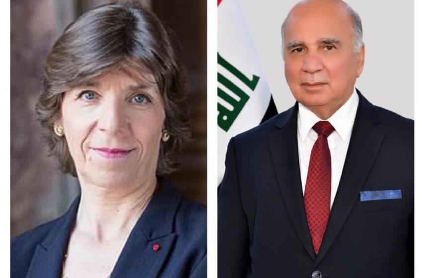 Iraqi FM discusses bilateral relations, regional developments with French counterpart