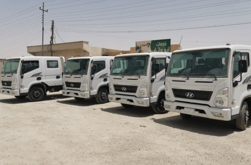  Anbar Governorate receives 18 cargo trucks