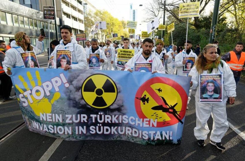  Protests in Germany ask Turkey to stop using chemical weapons in Kurdistan