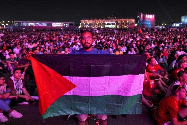  Palestinian flags flying everywhere at World Cup