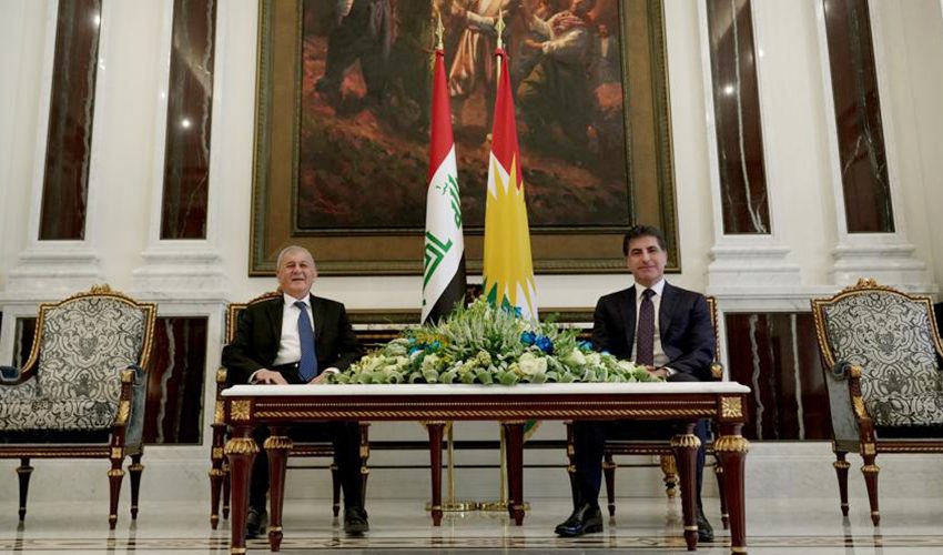  Iraqi president discusses outstanding issues with Kurdistan President