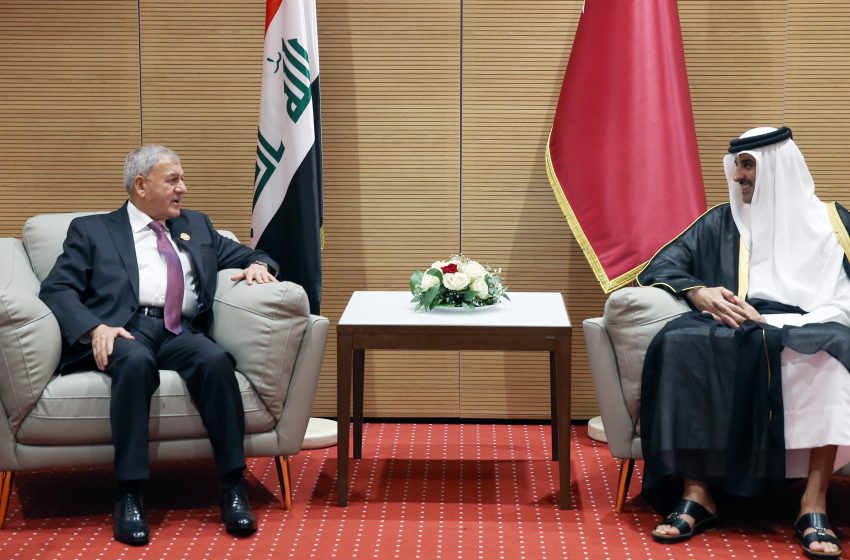  Iraqi President discusses cooperation with Emir of Qatar