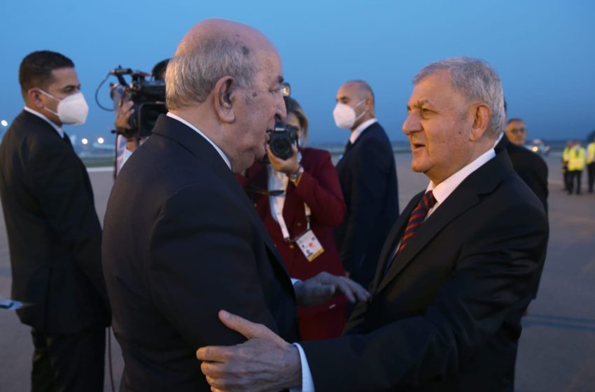  Iraqi President arrives in Algeria to participate in Arab League summit