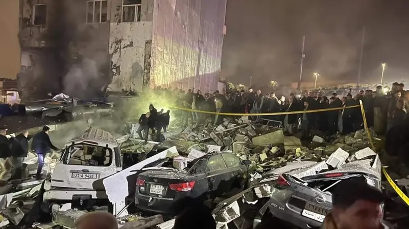  5 killed in building collapse due to gas tank explosion in northern Iraq