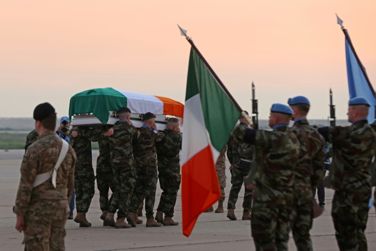  Memorial as Irish peacekeeper killed in Lebanon flown home