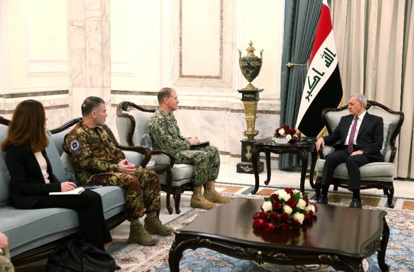  Iraqi President reviews NATO role in Iraq