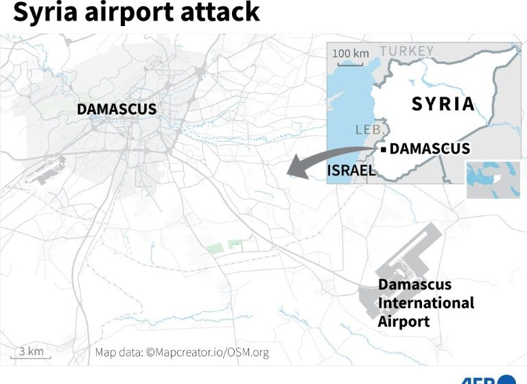  Israeli strike on Damascus International Airport kills four
