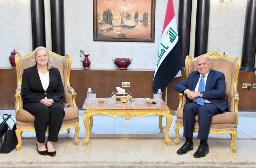  Iraqi FM discusses his upcoming visit to Washington with U.S. Ambassador