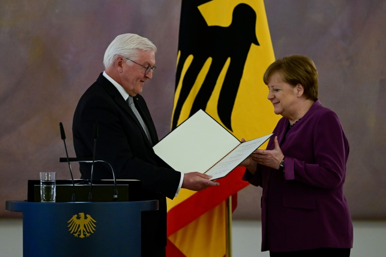  Merkel given Germany’s top honour despite criticism