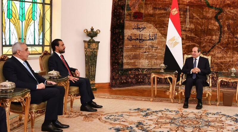  Egyptian President receives Speaker of Iraqi Parliament in Cairo