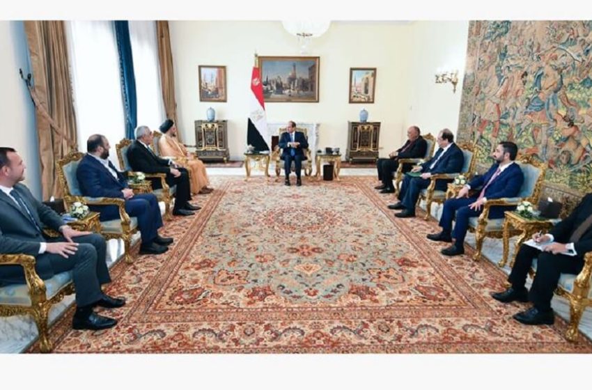  Head of Iraqi Wisdom Movement meets with Egyptian President