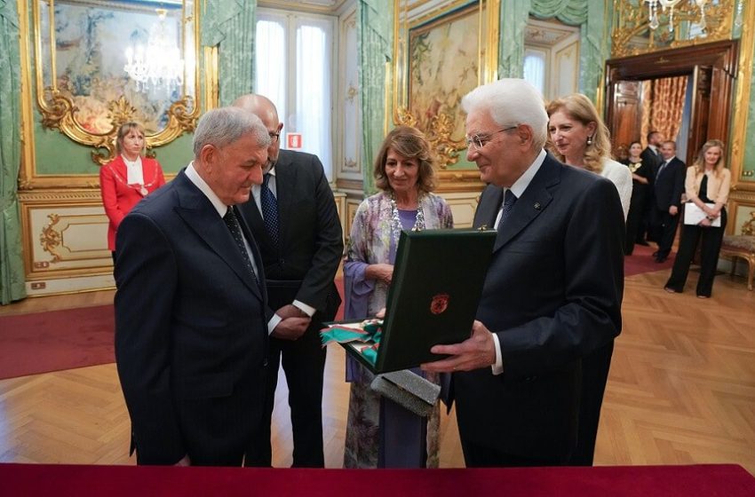  Iraqi President receives highest order of merit in Italy