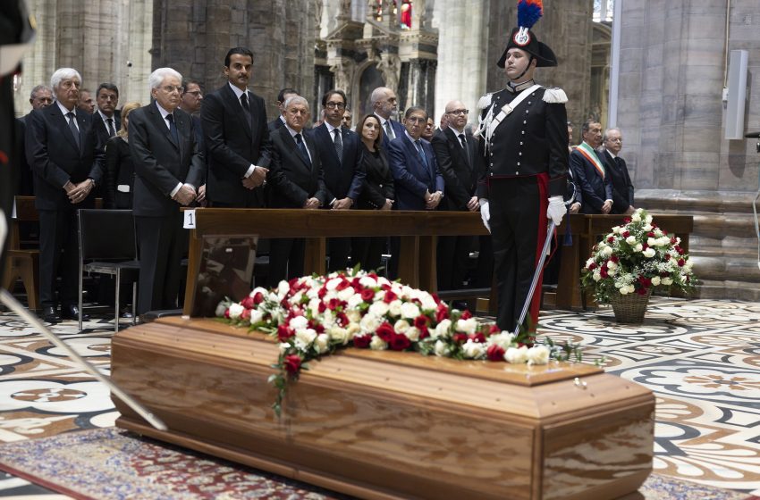 Iraq's President attends funeral of former PM Silvio Berlusconi in ...