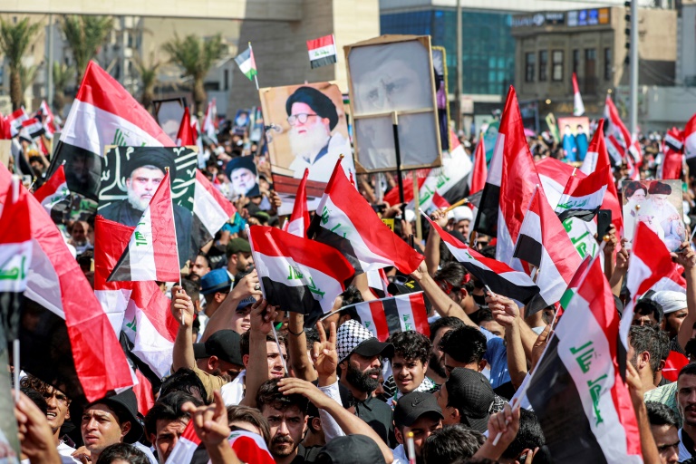  Thousands protest in Iraq and the Middle East in support of Palestinians