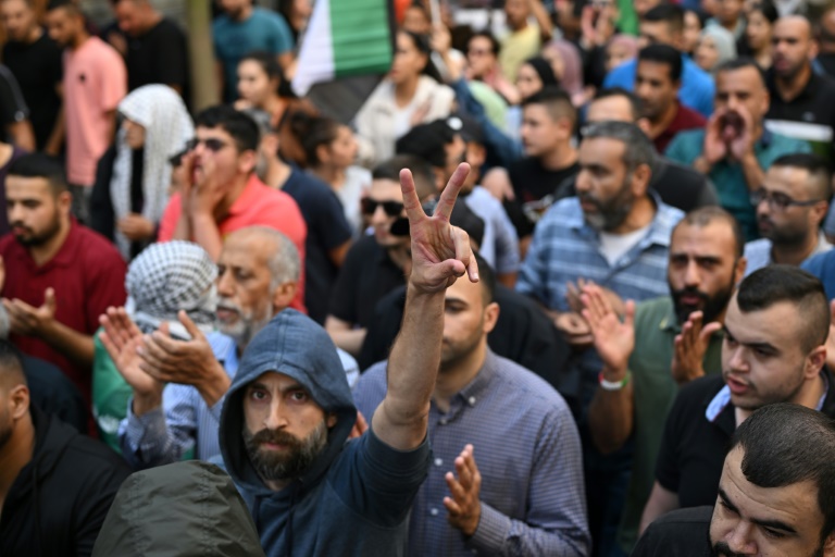  Hundreds protest in West Bank after Gaza hospital strike