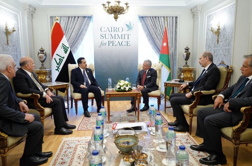  Iraqi PM, Jordanian King discuss Gaza’s developments in Cairo