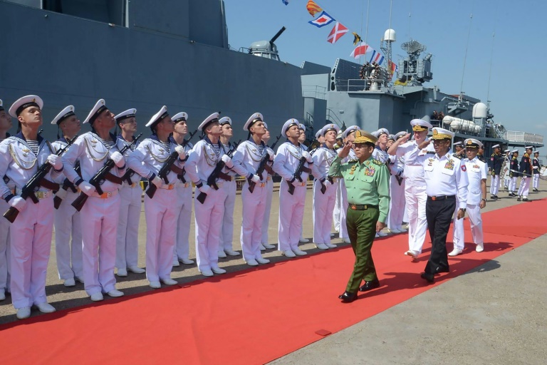  Russia navy chief kicks off Myanmar naval drills
