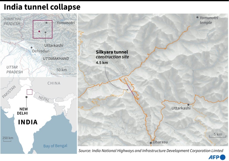  India tunnel rescue efforts paused over fears of cave-in