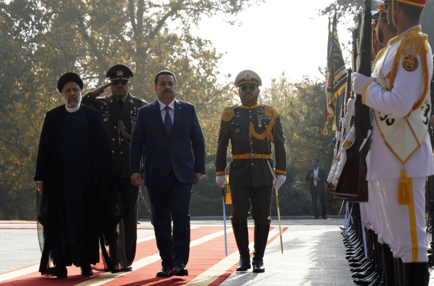  Iraqi PM Al-Sudani visits Tehran for talks with Iran’s President