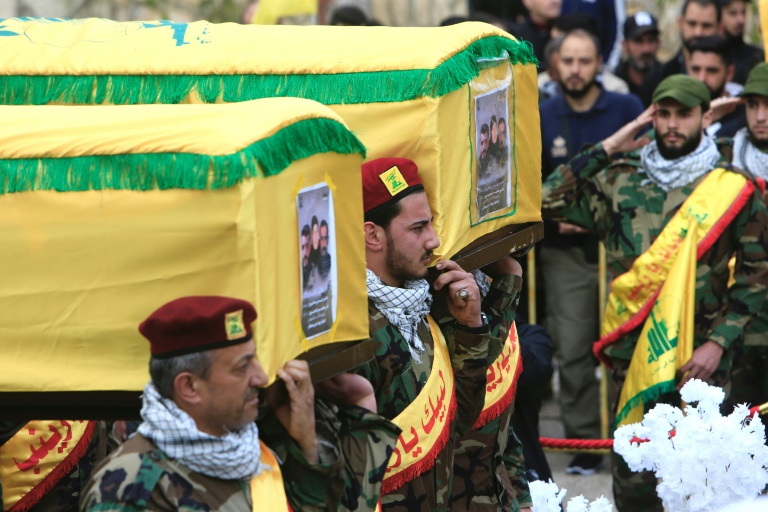  Lebanon’s Hezbollah holds funeral for Israeli strike victims